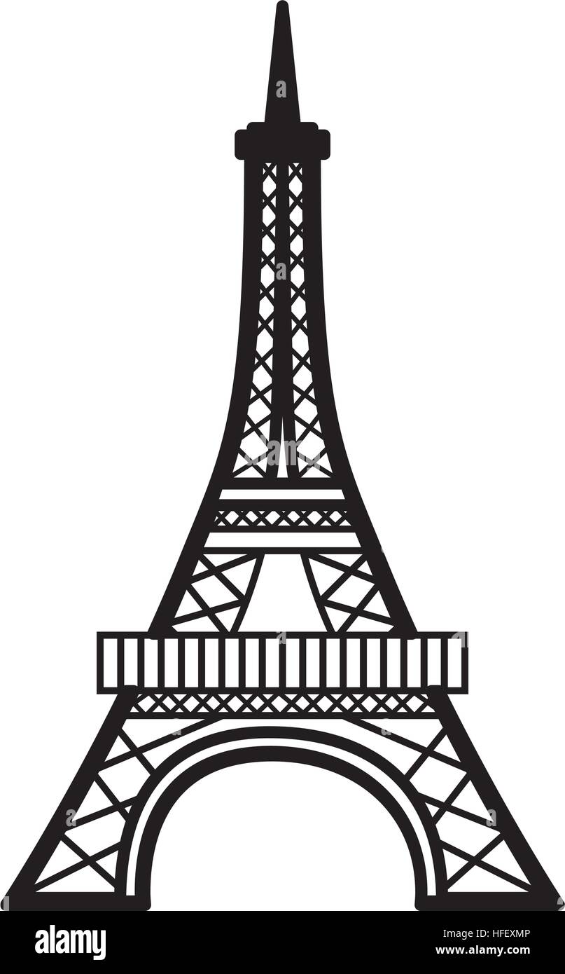 eiffel tower isolated icon vector illustration design Stock Vector