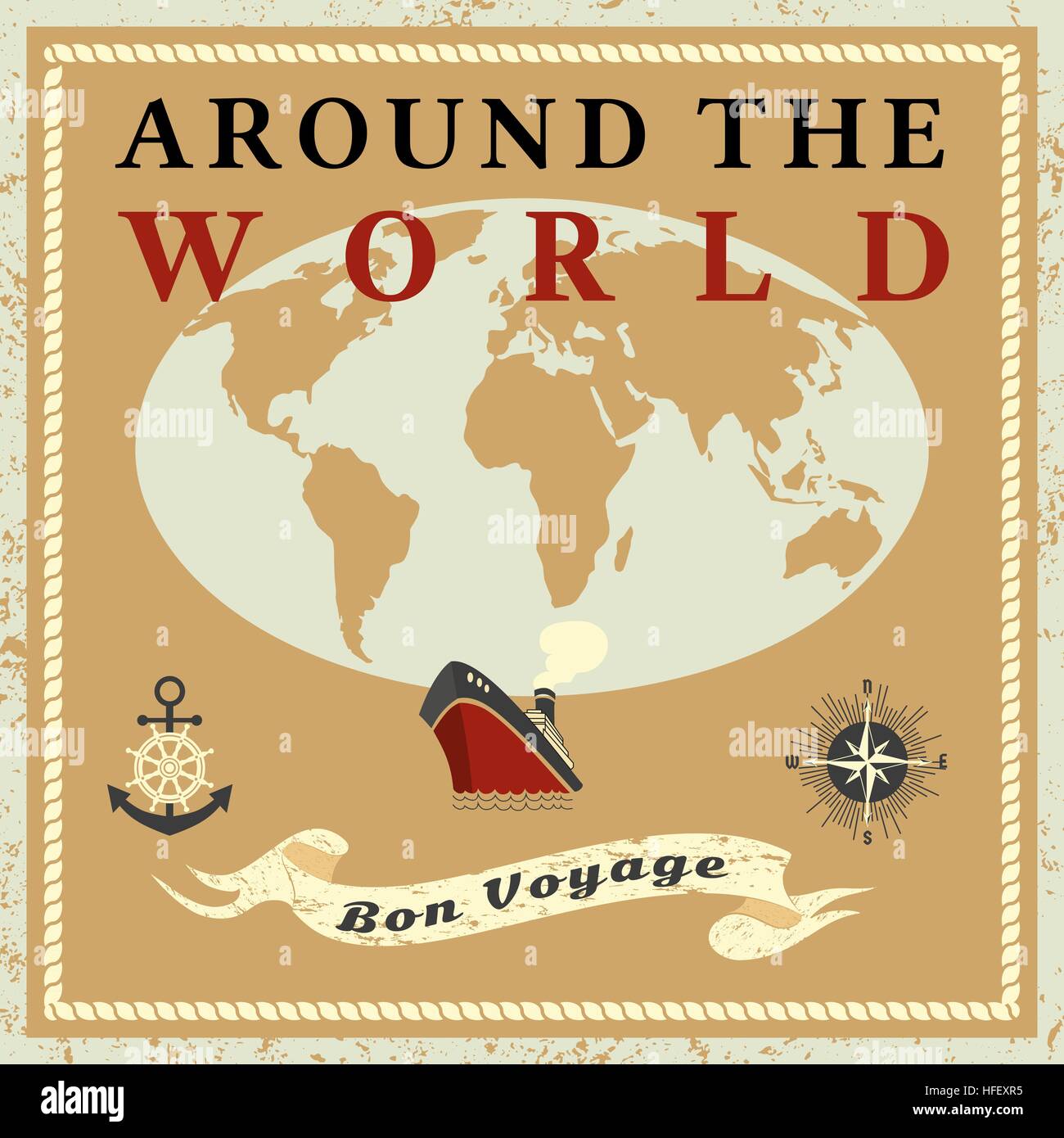 Around the world Stock Vector Image & Art - Alamy