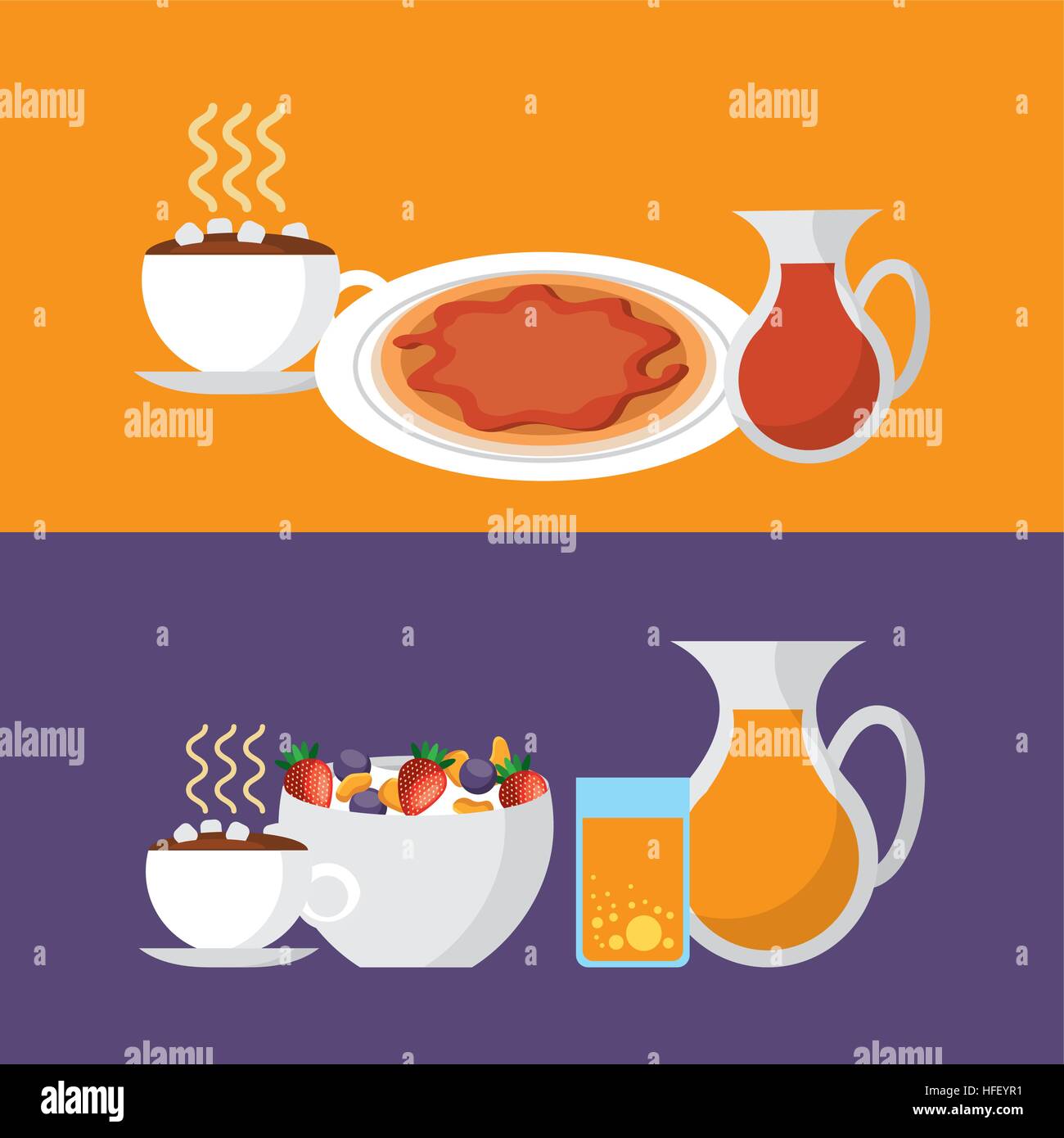 delicious and healthy breakfast icon vector illustration design Stock ...