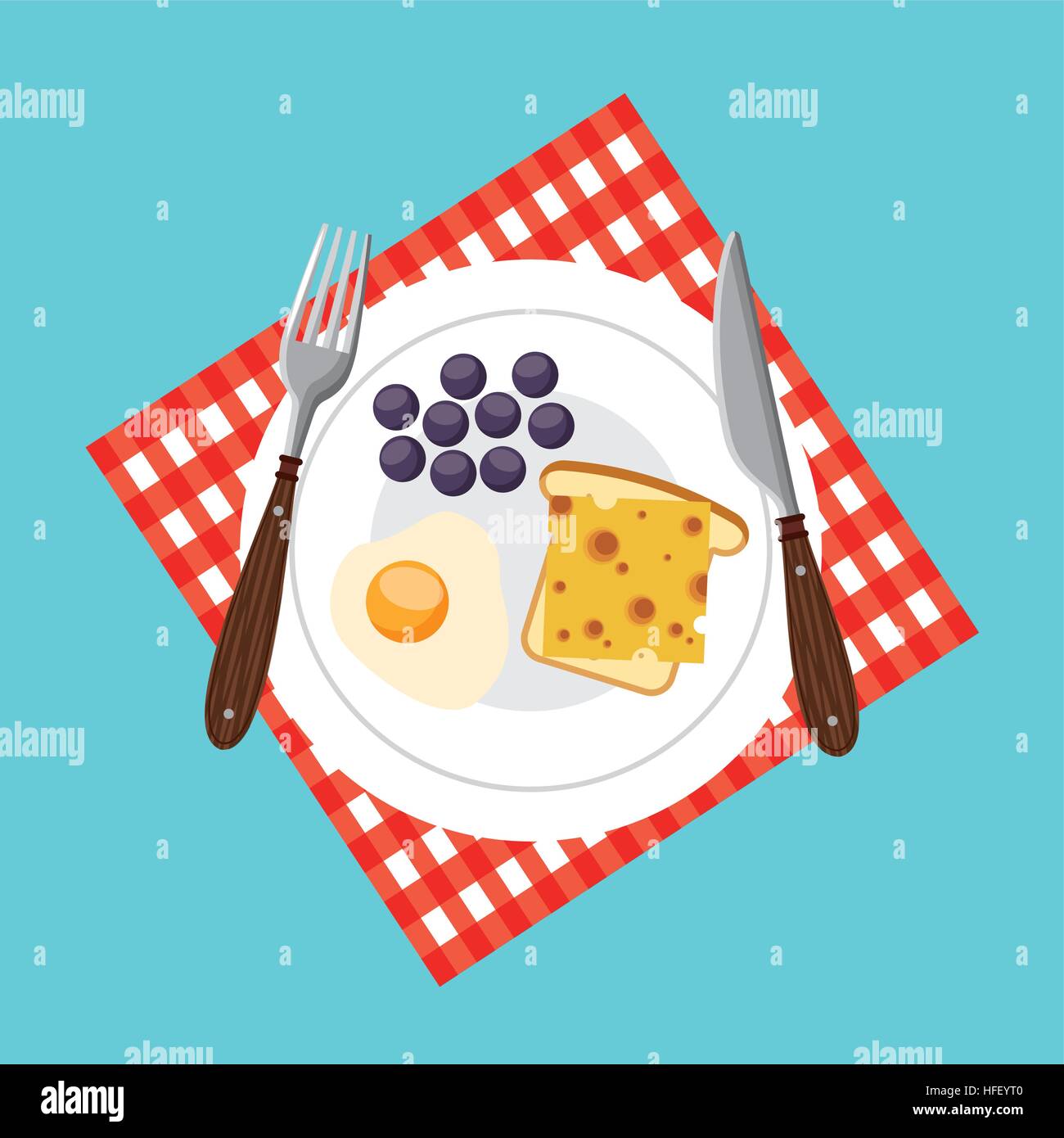delicious and healthy breakfast icon vector illustration design Stock ...