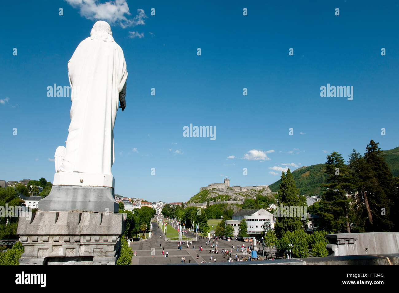 Our Lady of Lourdes Sanctuary - France Stock Photo