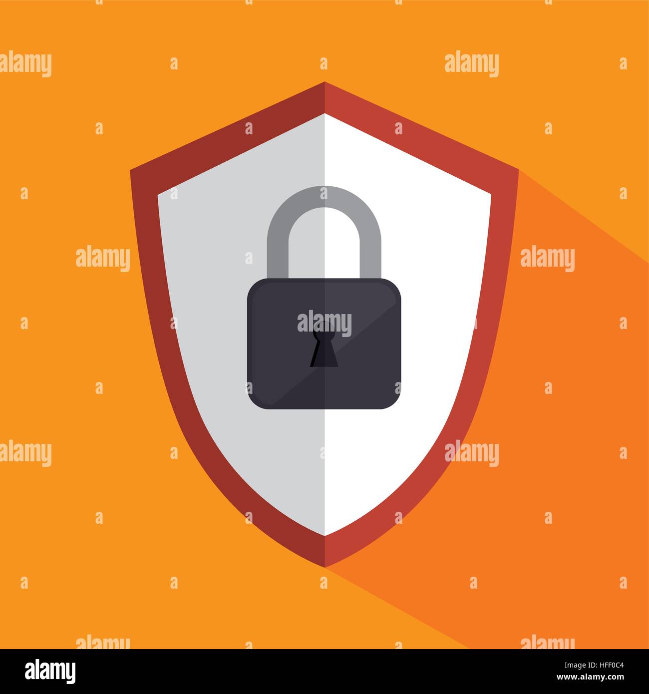 shield with padlock icon vector illustration design Stock Vector Image ...