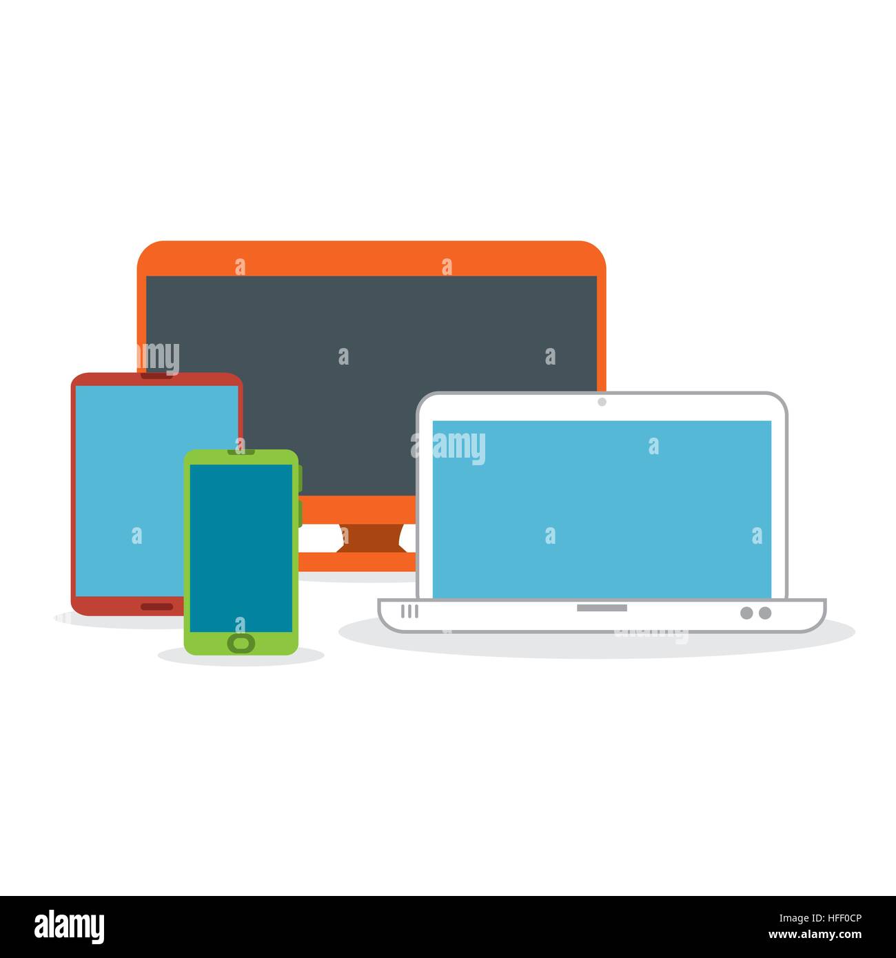 set technology devices icon vector illustration design Stock Vector ...