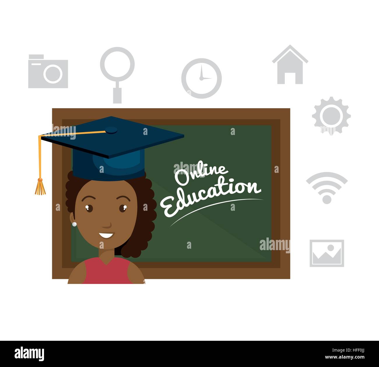 online education concept icon vector illustration design Stock Vector ...