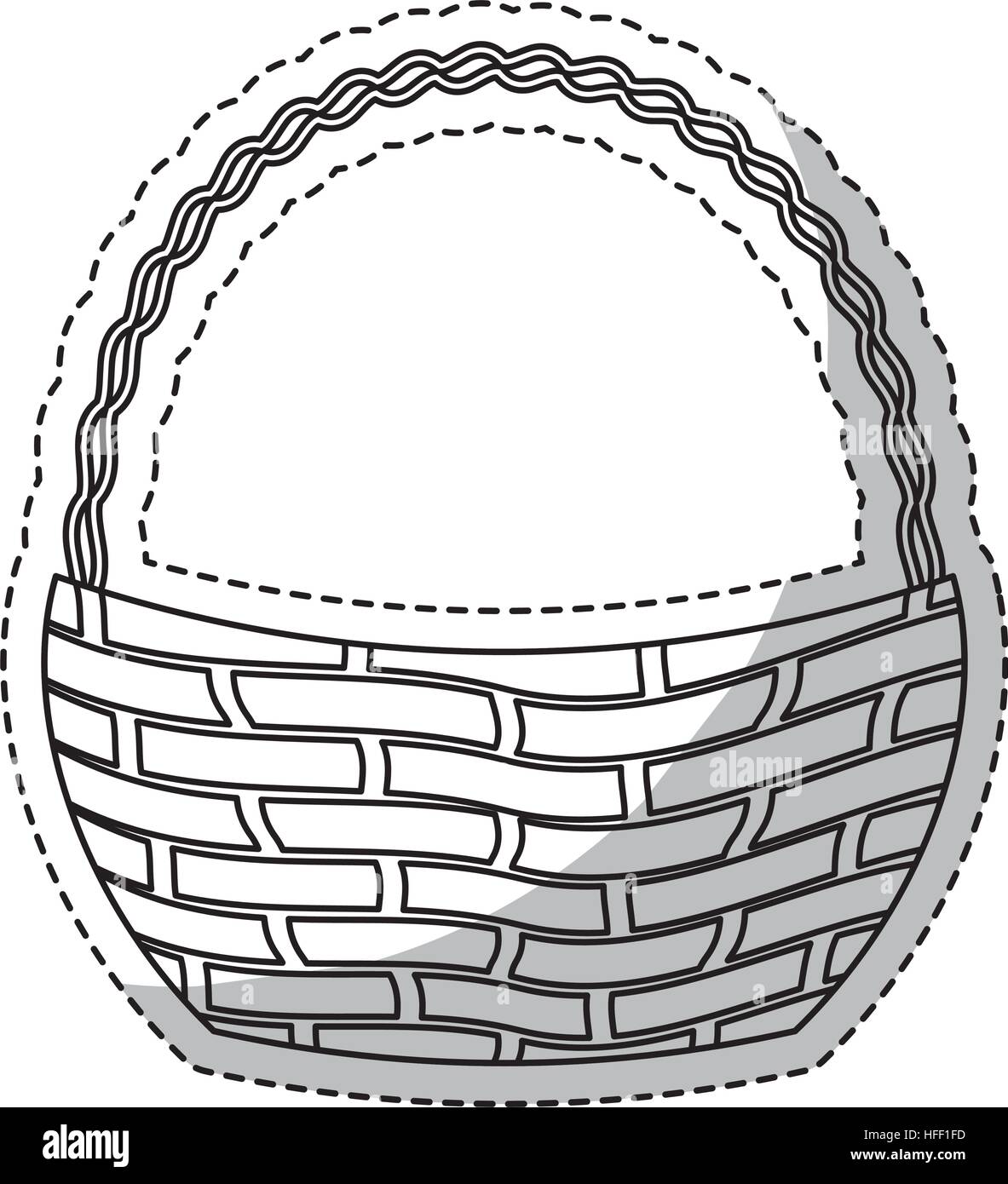 wicker basket icon Stock Vector Image & Art - Alamy