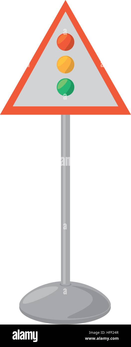 sign road light traffic white background Stock Vector Image & Art - Alamy