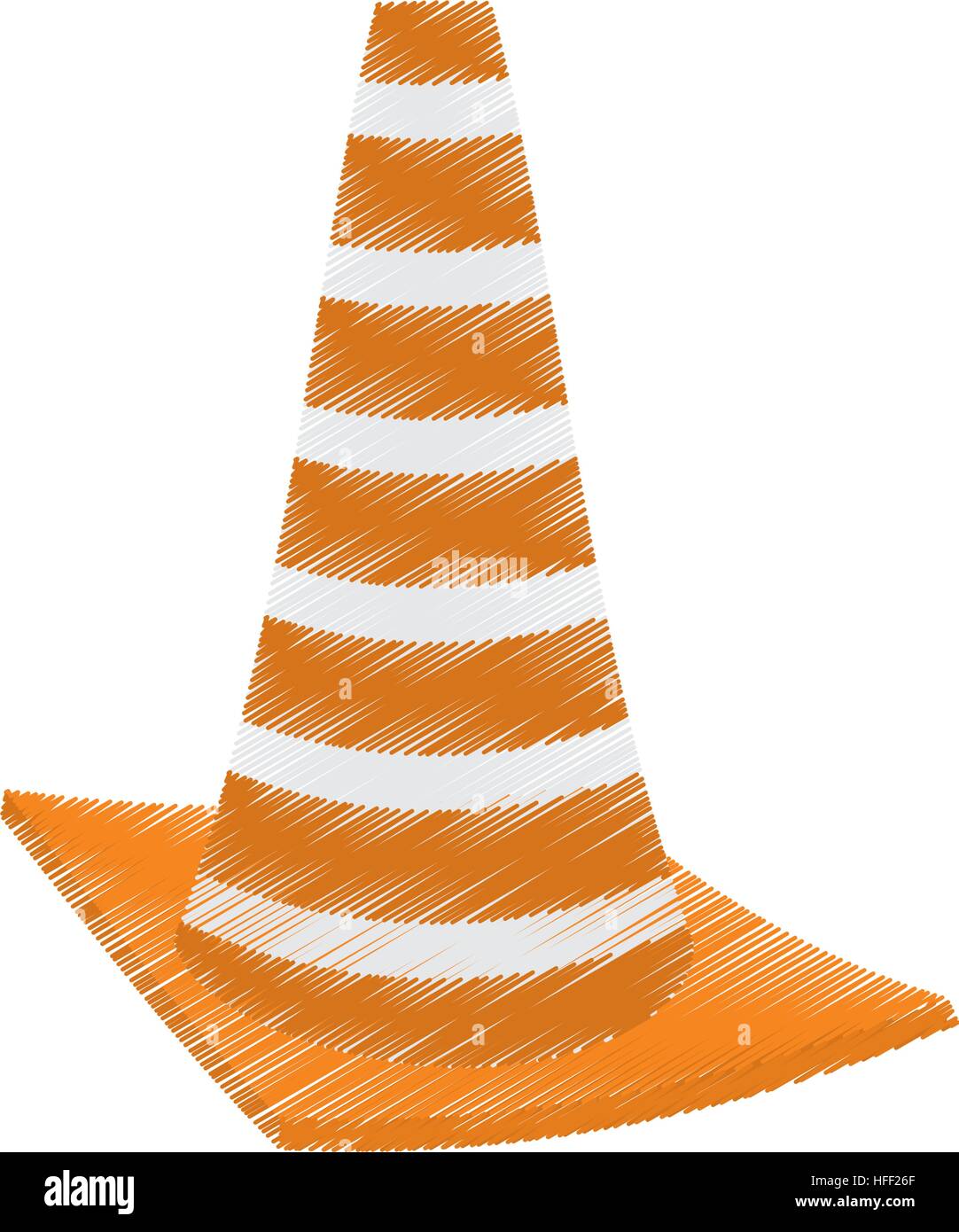 drawing construction cone with stripes Stock Vector Image & Art Alamy