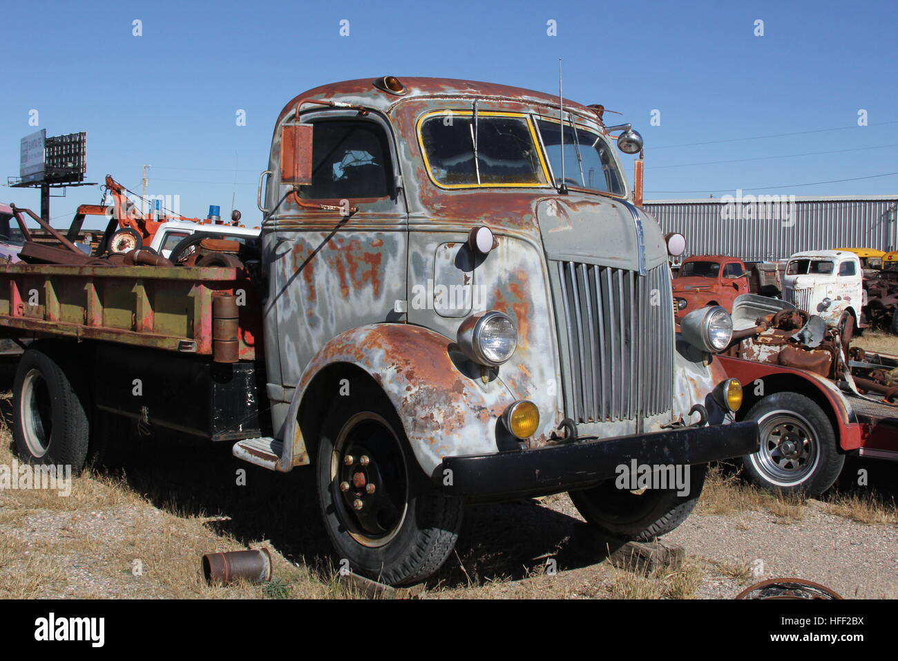 Old truck at Lewis Antique Auto & Toy Museum. Acres of cars in various