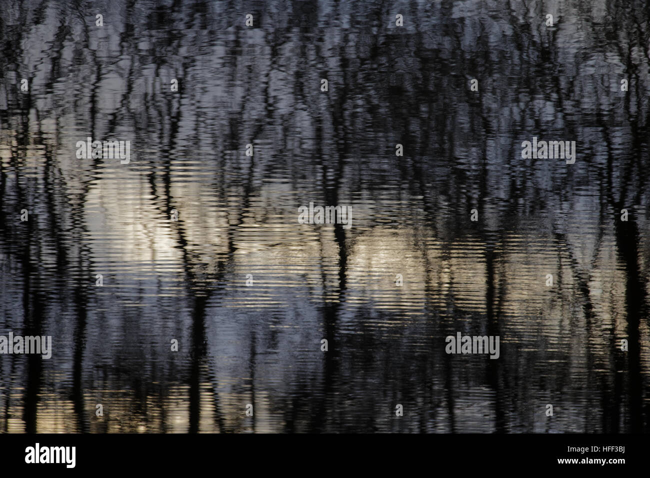 loch lomond ripples and reflections on evening water Stock Photo