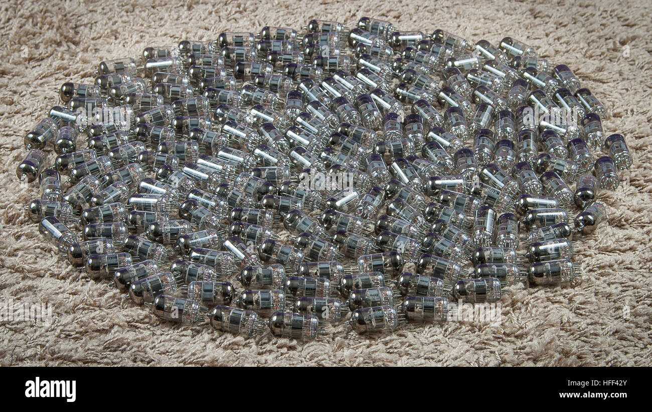 Dozens electron tubes made from thin glass Stock Photo Alamy
