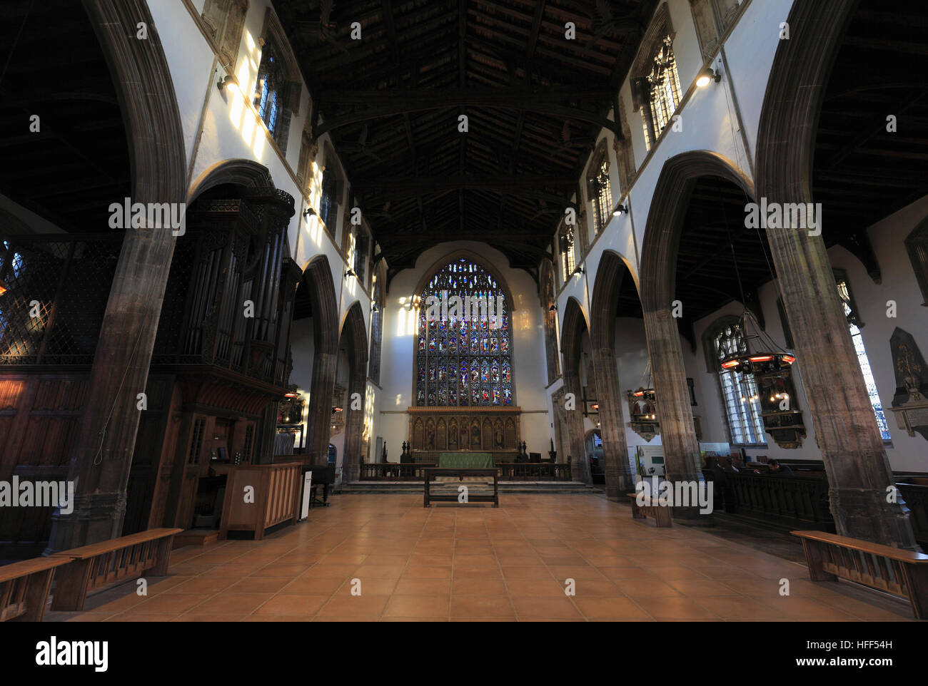 Interior St Nicholas' Chapel in King's Lynn, Norfolk, England, UK Stock