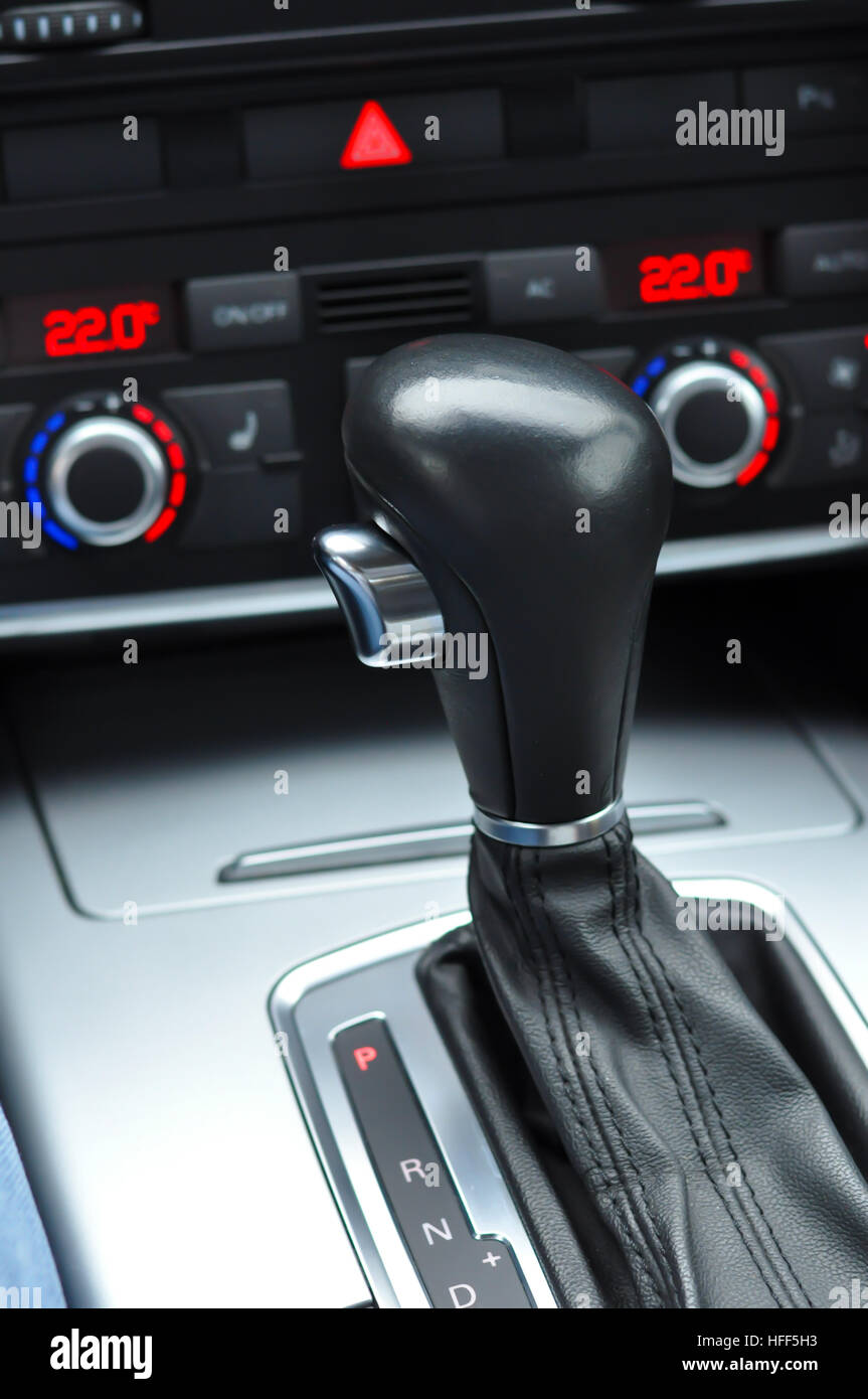 Automatic gearbox car interior Stock Photo