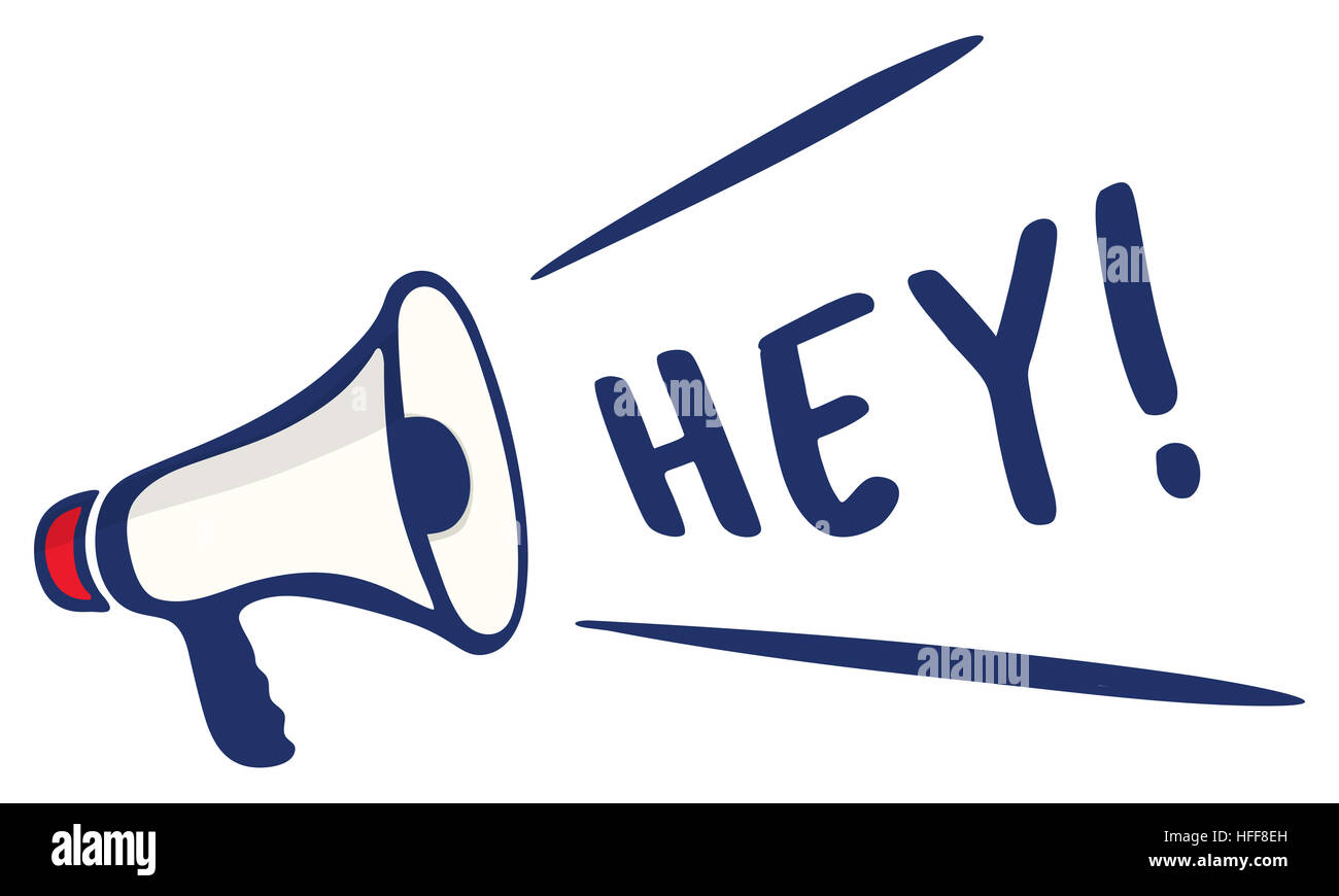 Hey Hello Greeting Attention Communication Concept Stock Photo