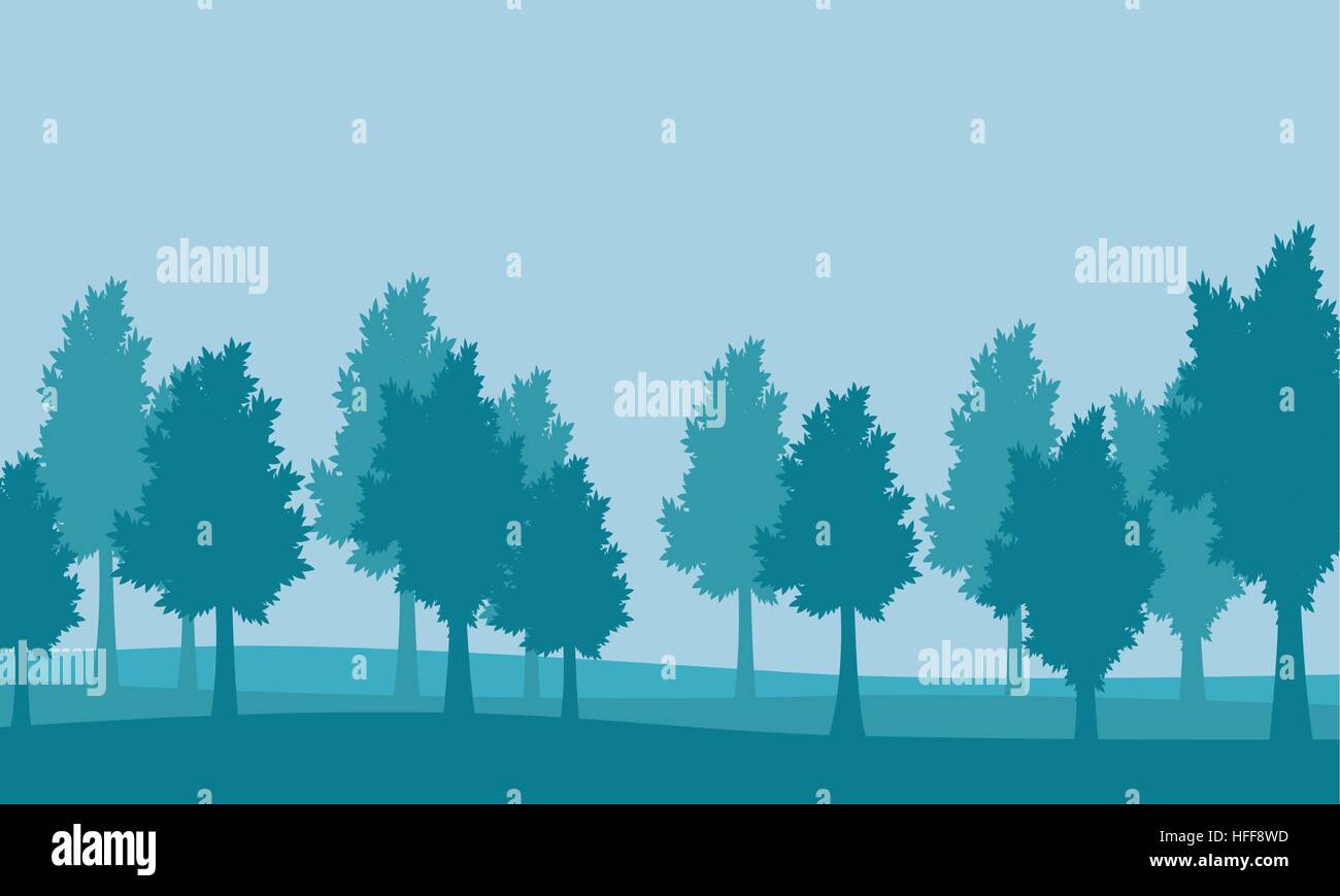 Illustration of lined tree landscape Stock Vector Image & Art Alamy
