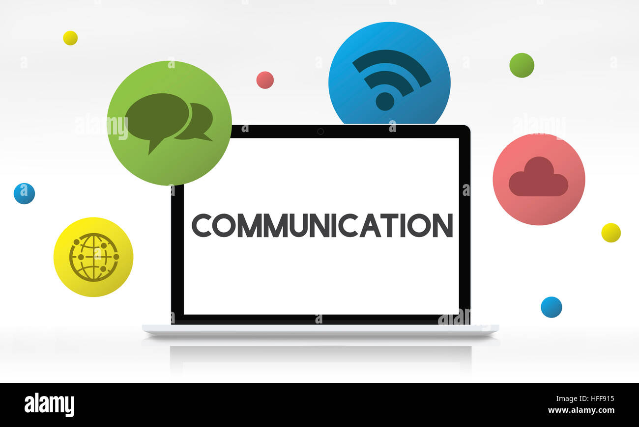 Internet Communication Network Icon Concept Stock Photo - Alamy