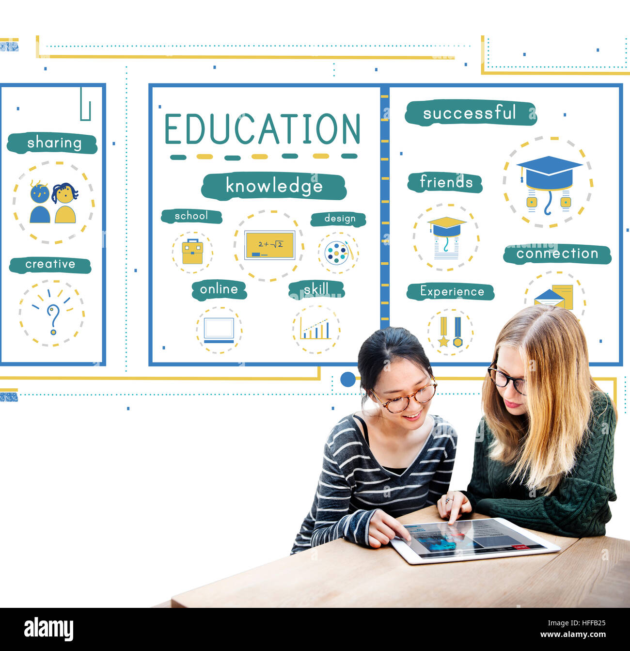 Education Knowledge Study Icons COncept Stock Photo - Alamy