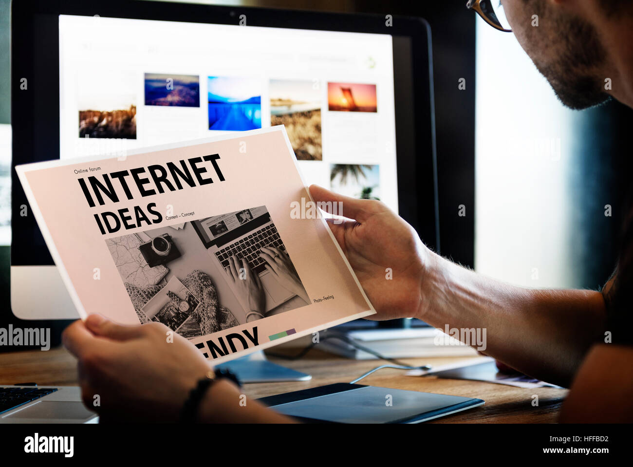 Social Media Blog Ideas Concept Stock Photo Alamy