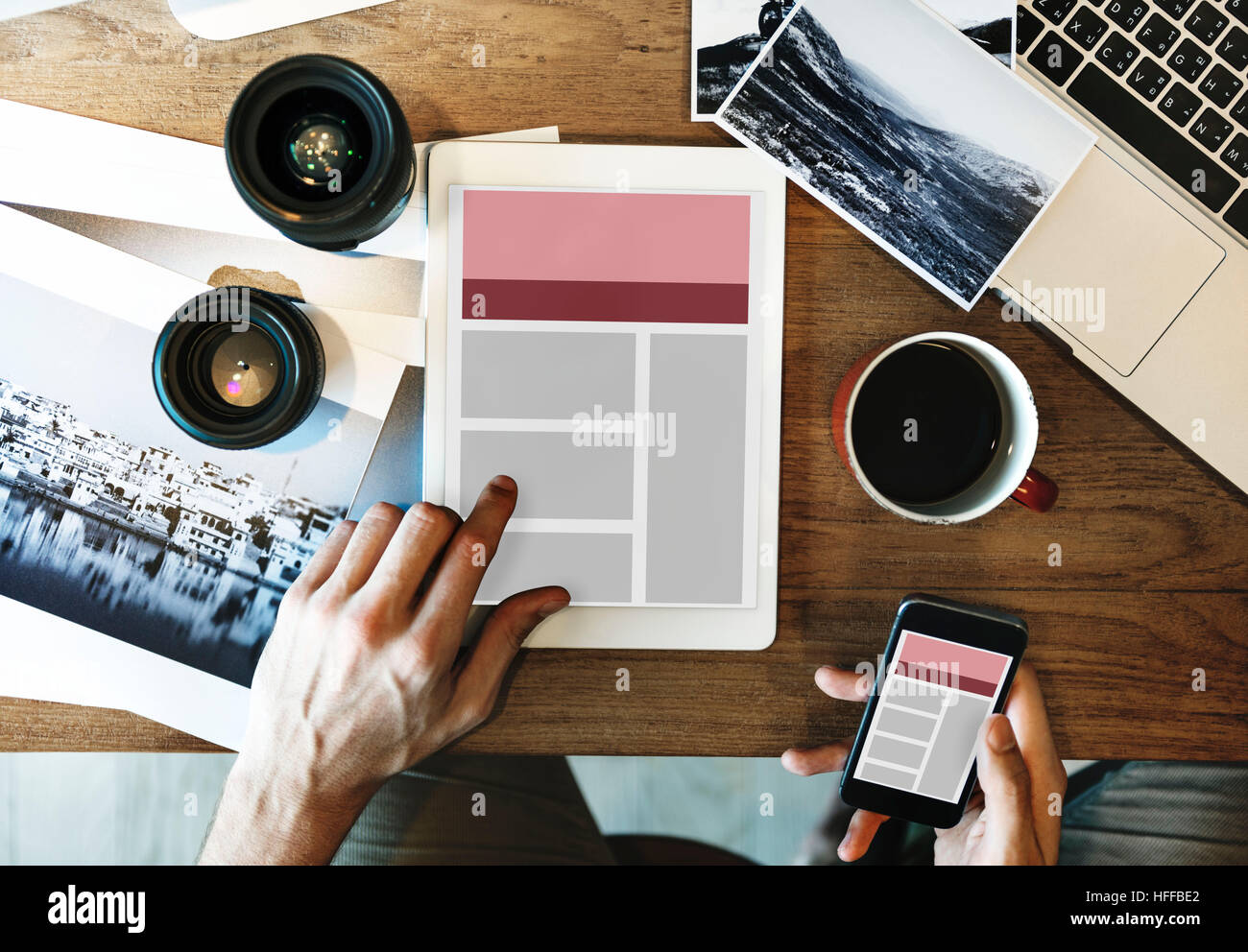 Web Design Template Copy Space Concept Stock Photo - Alamy