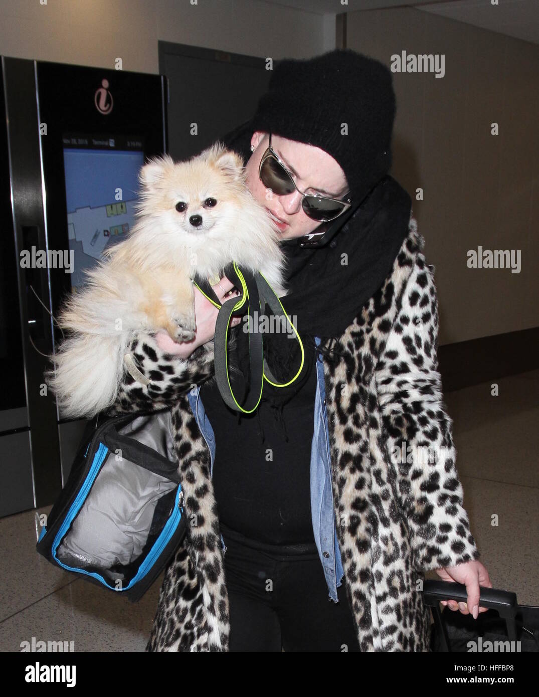Kelly Osbourne arrives at Los Angeles International Airport with her