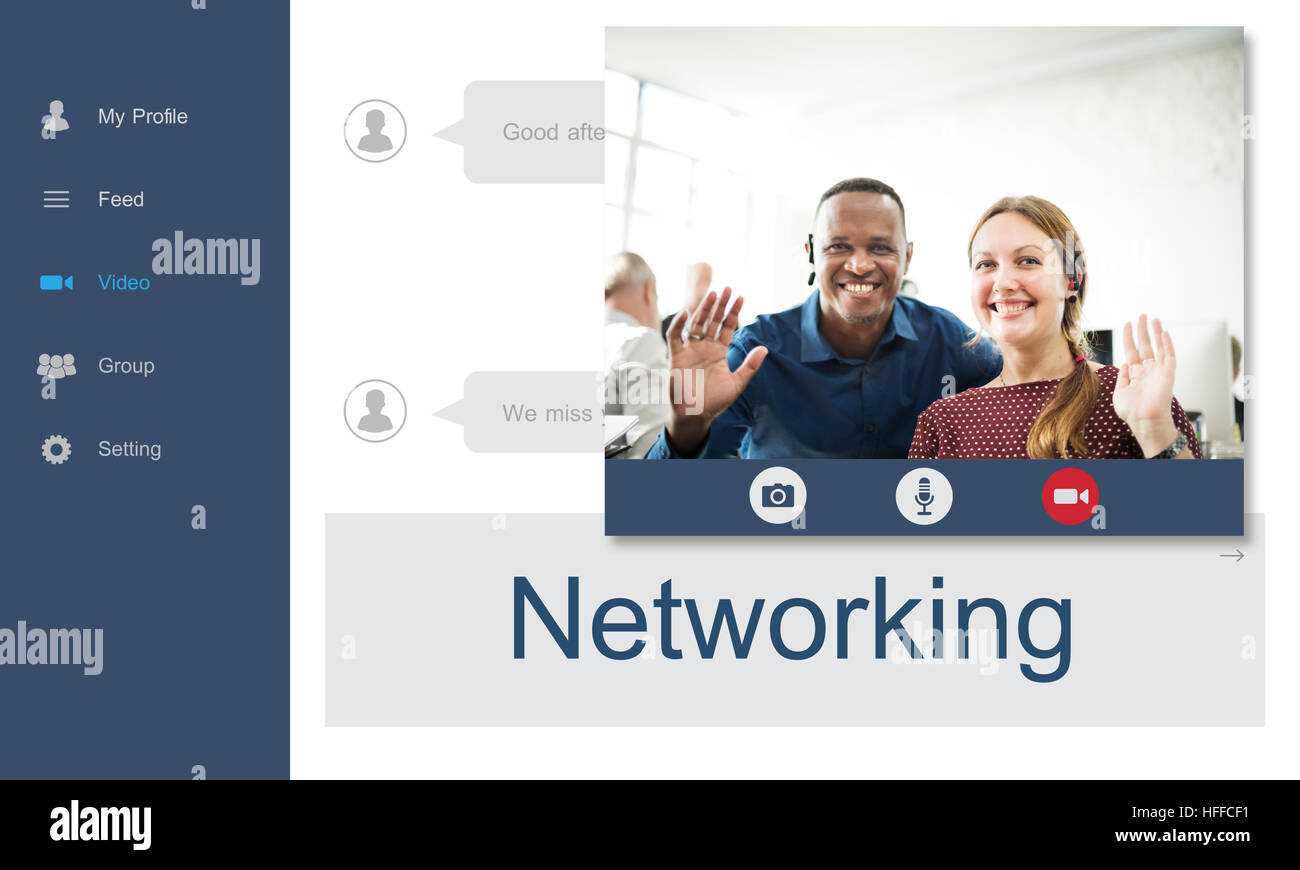 Networking Communication Conversation People Concept Stock Photo Alamy