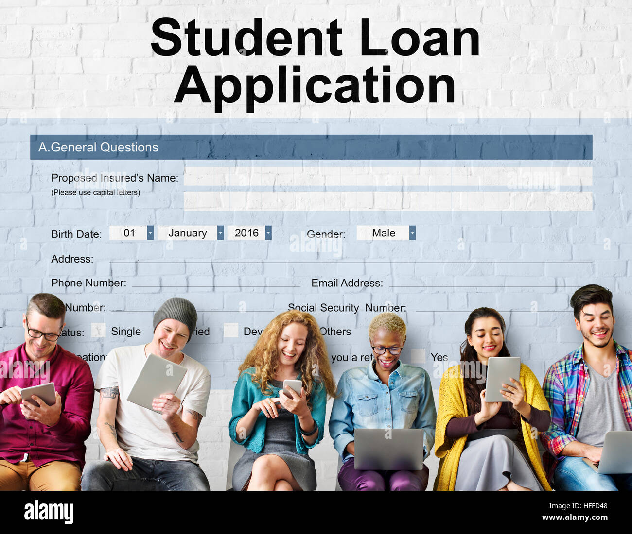 Student Loan Application Form Registration Concept Stock Photo Alamy