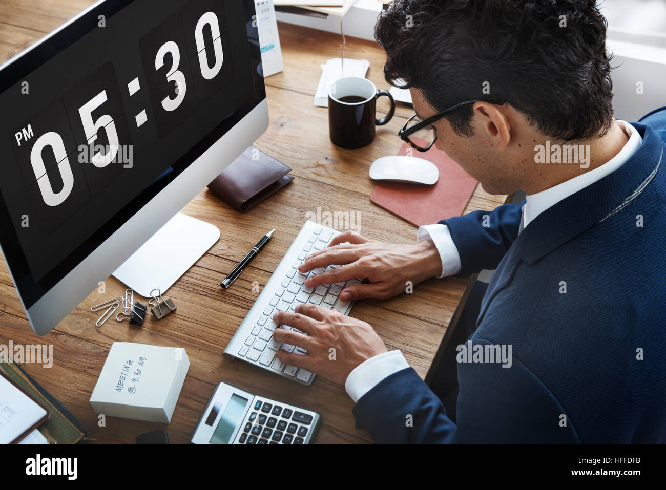 Clock Alarm Punctual Time Management Personal Organizer Concept Stock