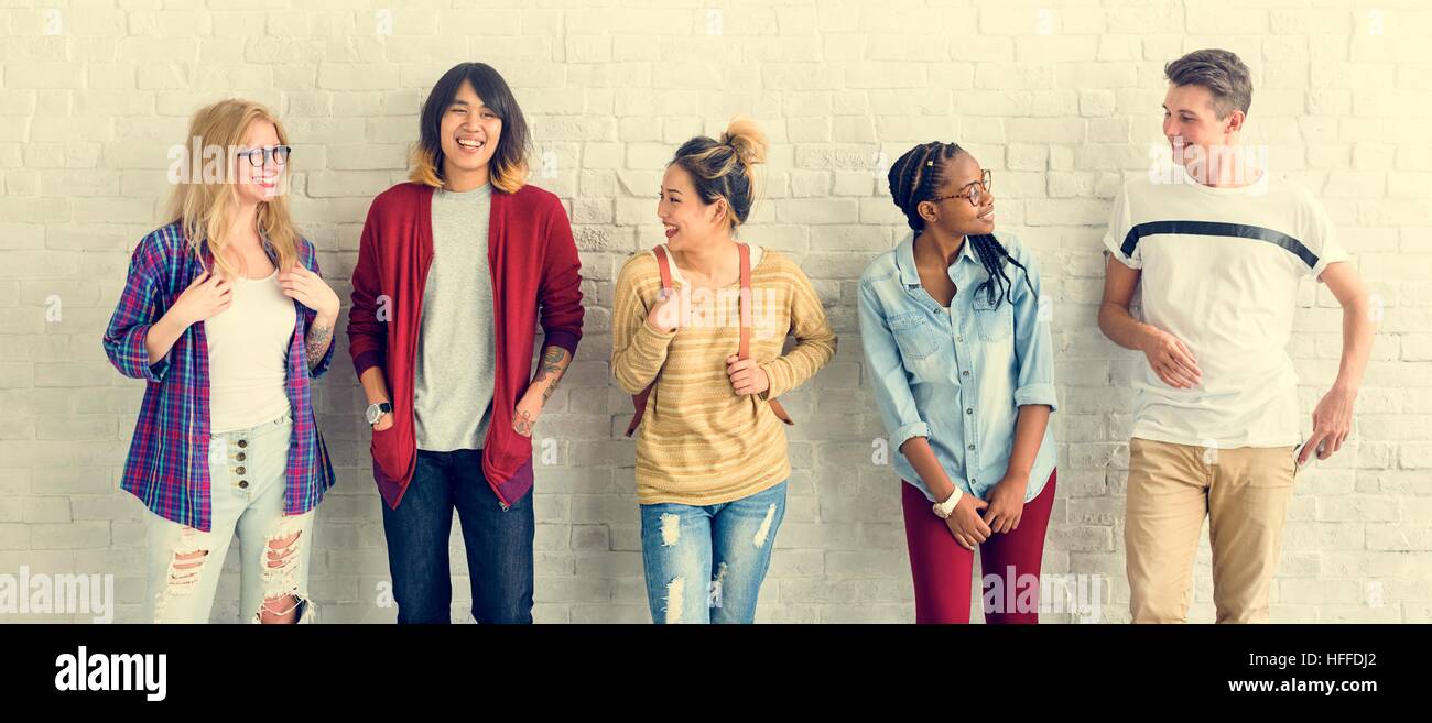 Diversity Students Friends Happiness Concept Stock Photo - Alamy