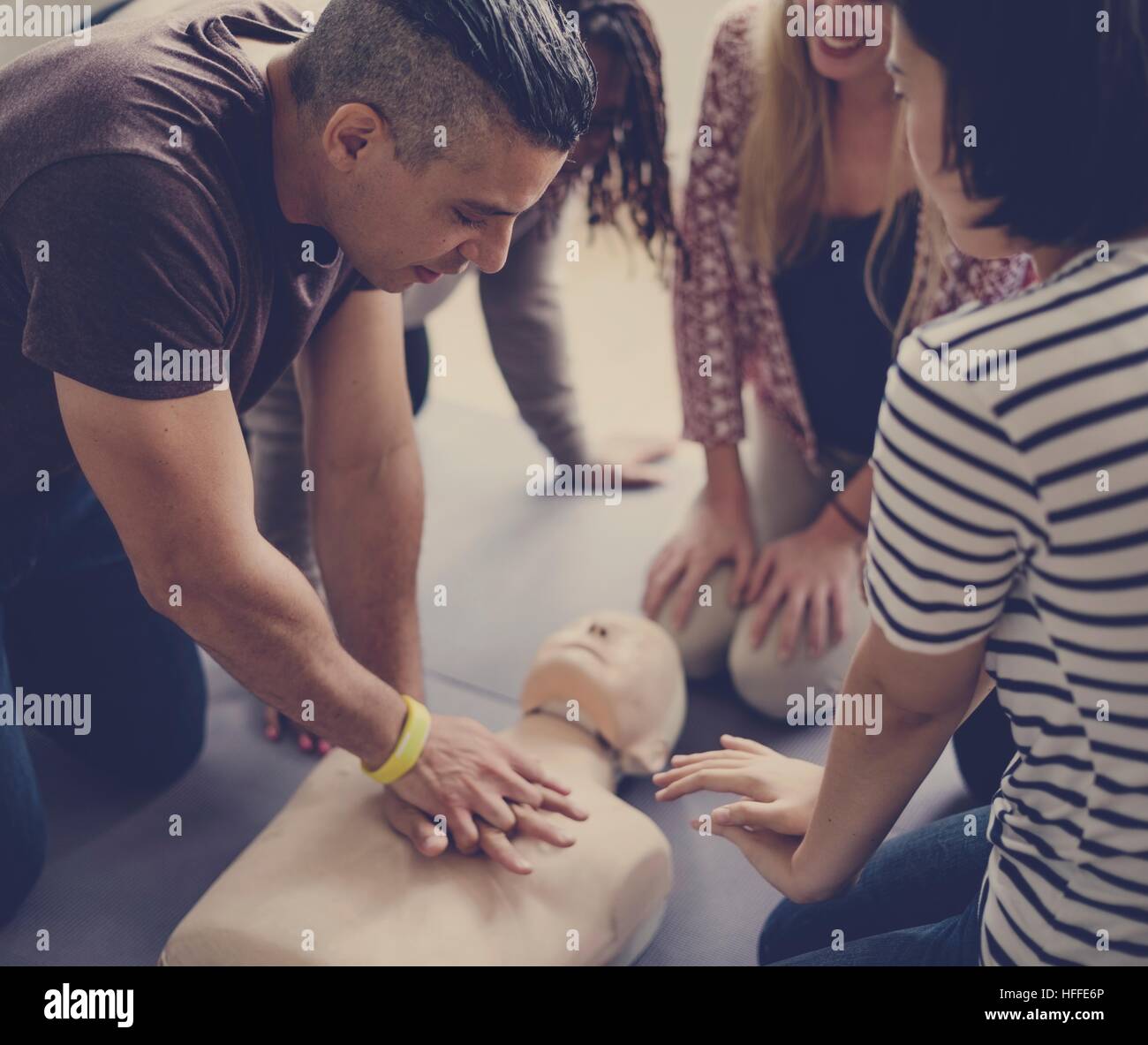 CPR First Aid Training Concept Stock Photo - Alamy