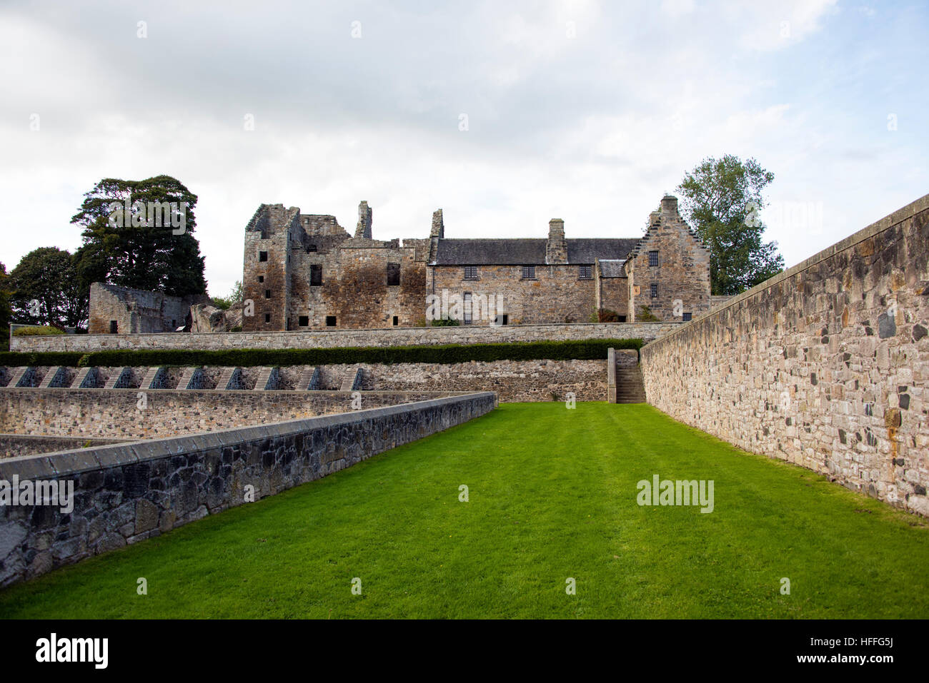 Aberdour Castle Grounds Stock Photo