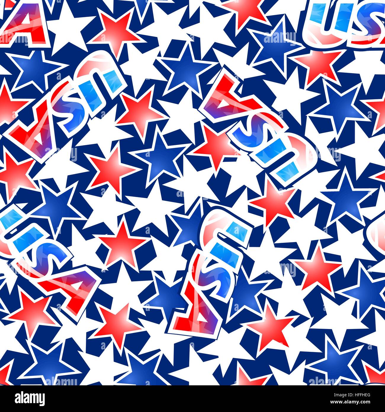 USA flag with stars and stripes seamless pattern Stock Vector Image