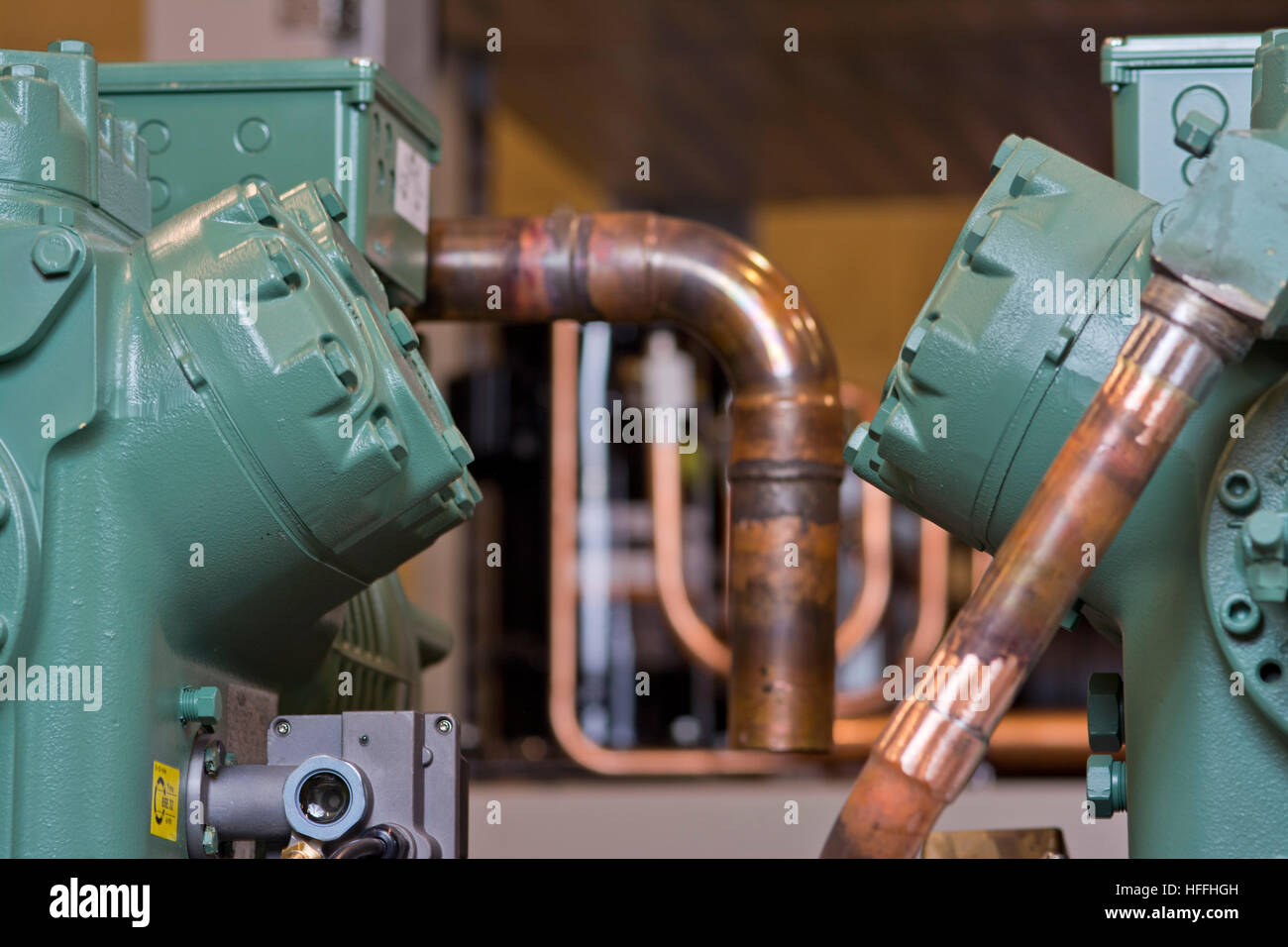 engineering compressors in industrial warehouse Stock Photo Alamy