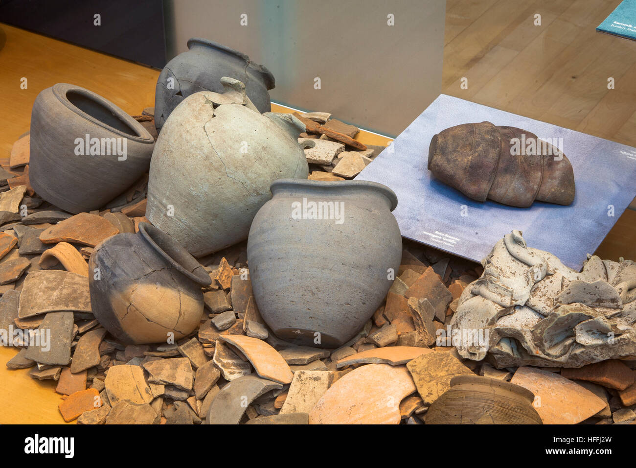 Germany, Haltern am See, the LWL Roman Museum. The museum shows the most important finding of Roman camps along the river Lippe Stock Photo
