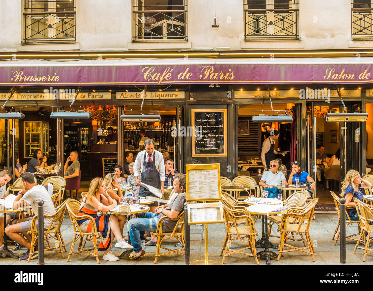 terrace of cafe de paris Stock Photo