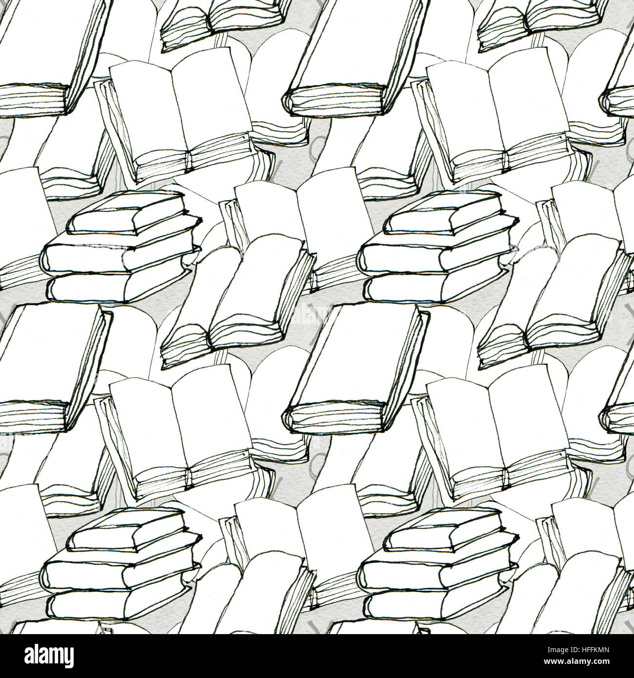Books Seem Less Pattern Seamless pattern with books Stock Photo - Alamy