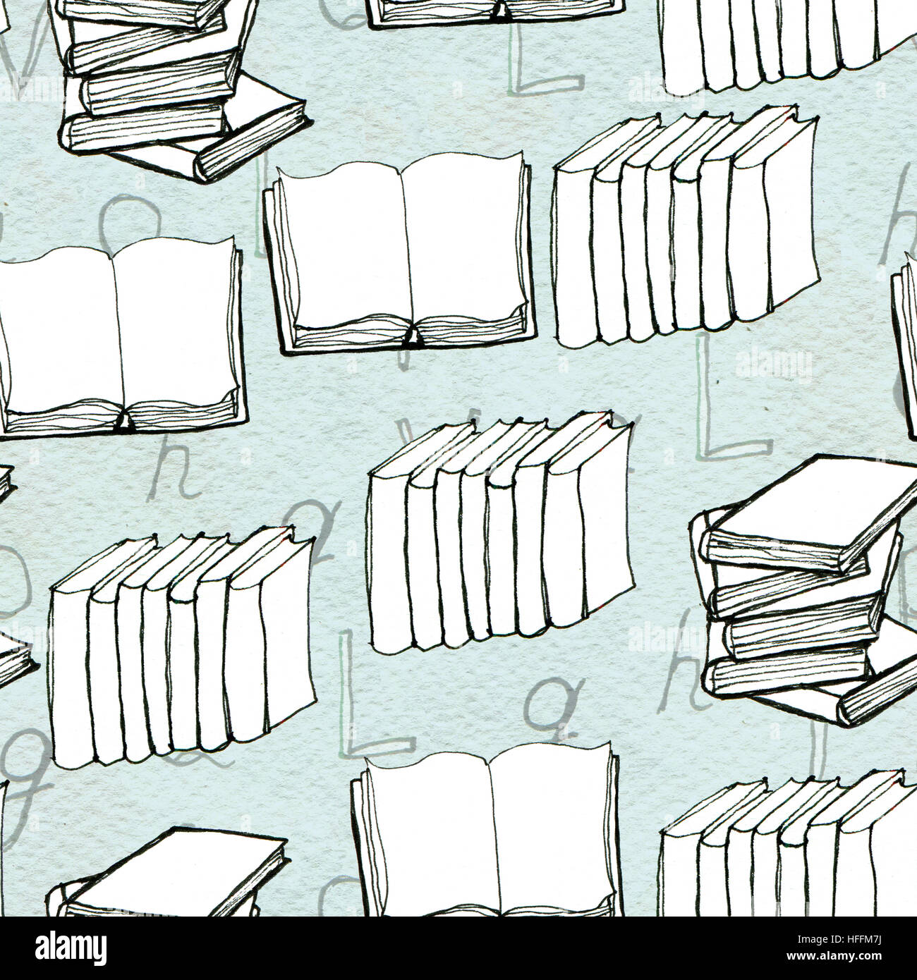 Subtle Book Pattern Seamless pattern with books Stock Photo - Alamy