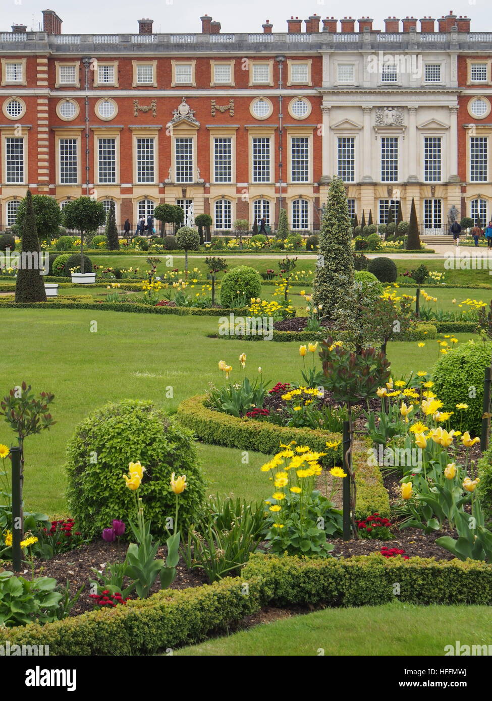 Hampton Court Palace and its gardens Stock Photo