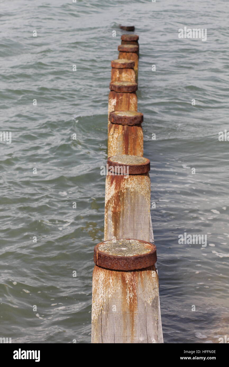 Sea Groins , Kent Stock Photo