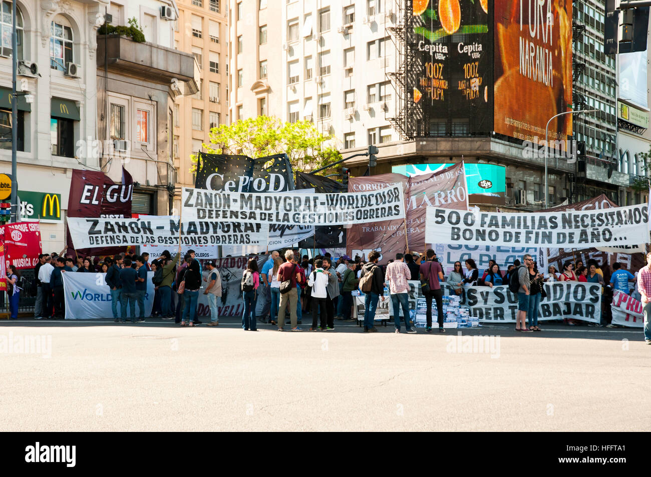 Protest - Buenos Aires - Argentina Stock Photo