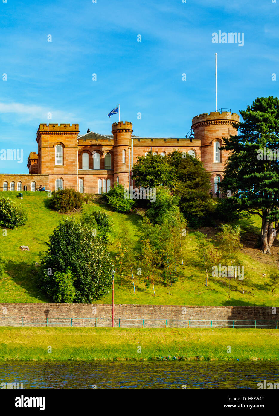 UK, Scotland, View of the Inverness Castle. Stock Photo