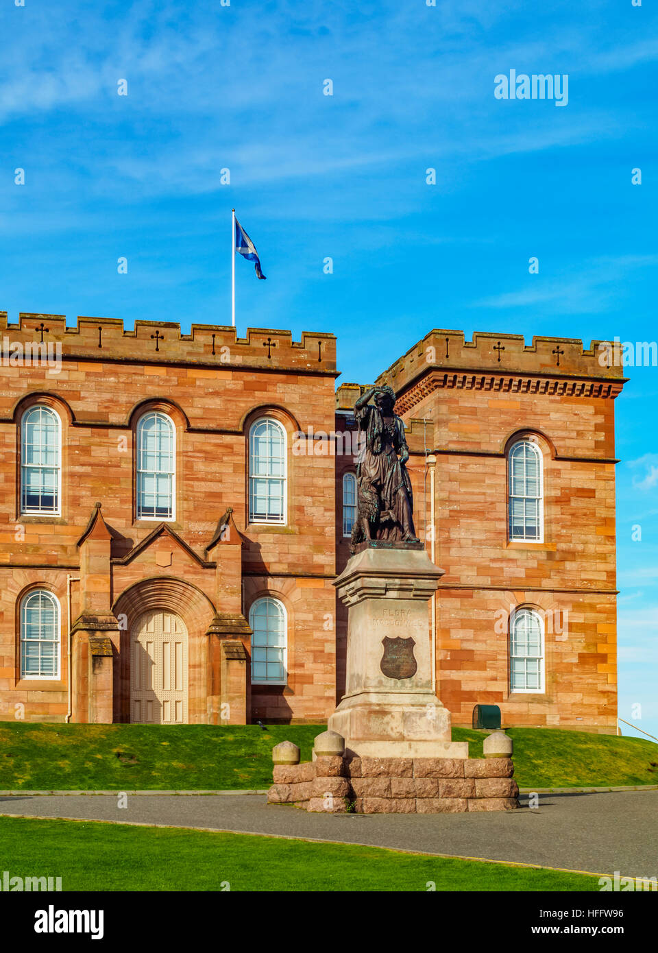 UK, Scotland, View of the Inverness Castle. Stock Photo