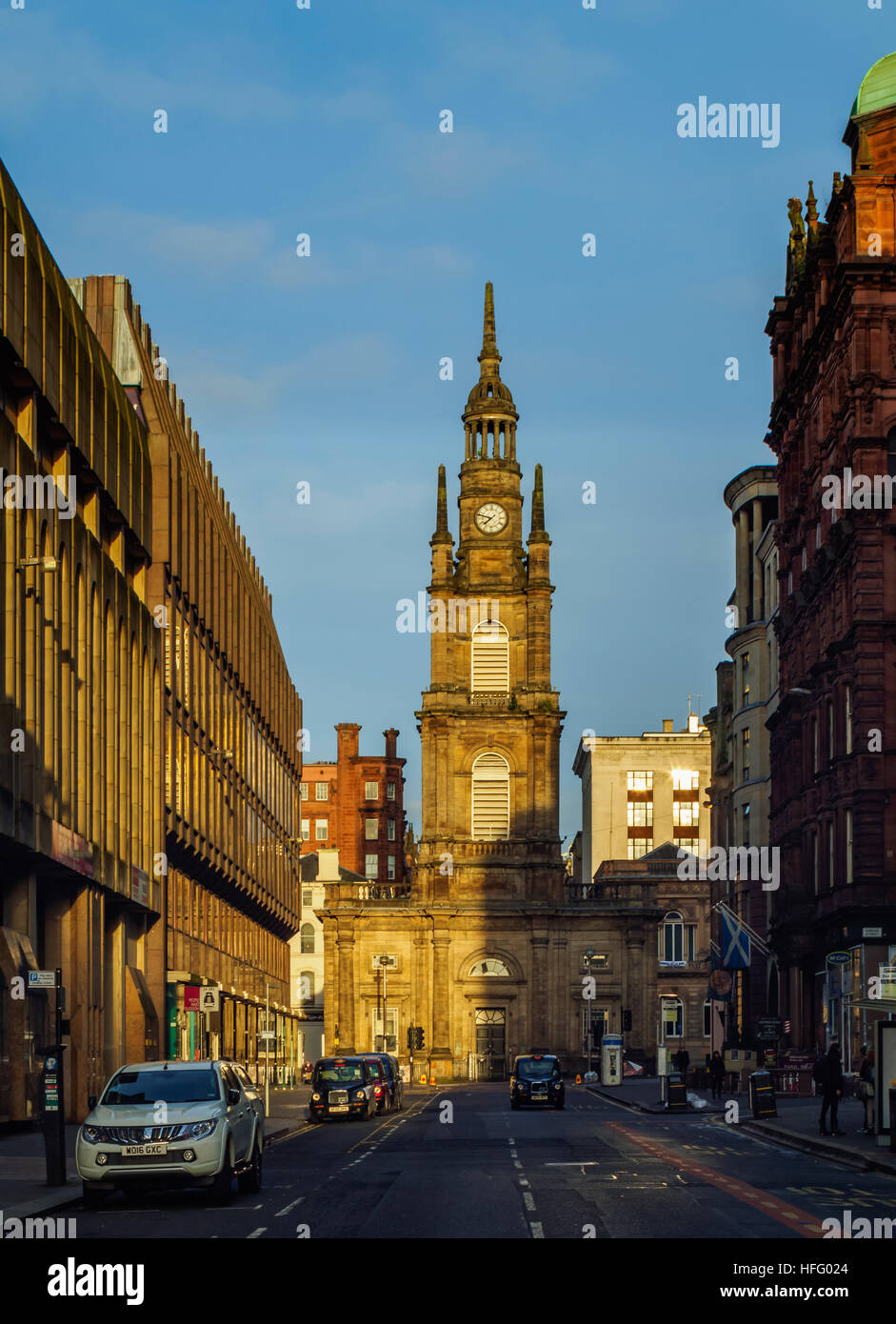 UK, Scotland, Glasgow, View of the Church of Scotland St George's Tron. Stock Photo