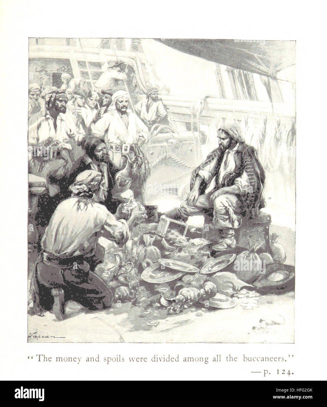 Image taken from page 153 of 'Buccaneers and Pirates of our Coasts ... With illustrations by G. Varian and B. W. Clinedinst' Image taken from page 153 of 'Buccaneers and Pirates of Stock Photo