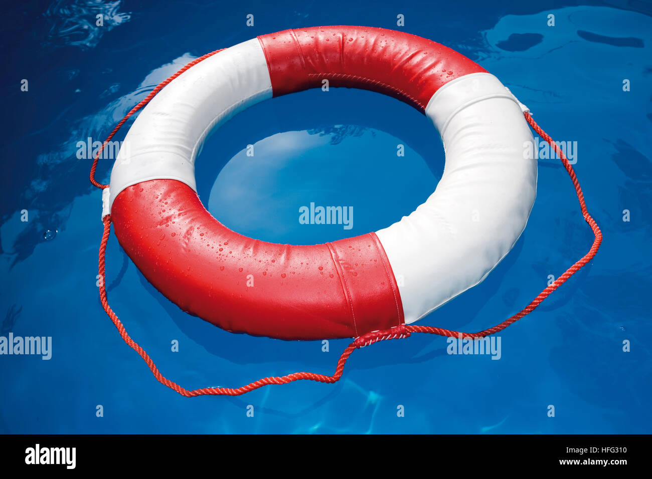 Lifesaver floating in the water Stock Photo Alamy