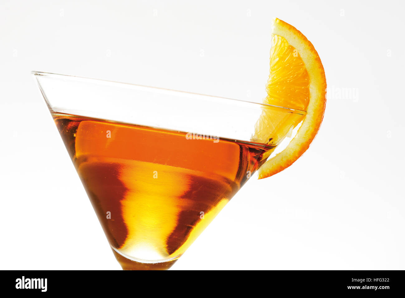 Apricot liqueur in a cocktail glass Stock Photo Alamy