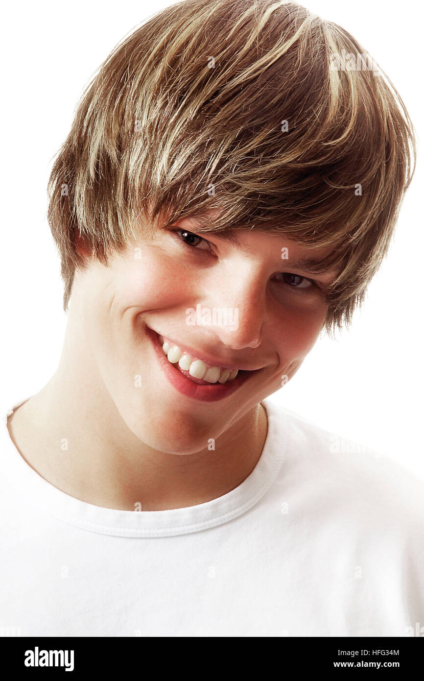 Male teenager smiling hi-res stock photography and images - Alamy