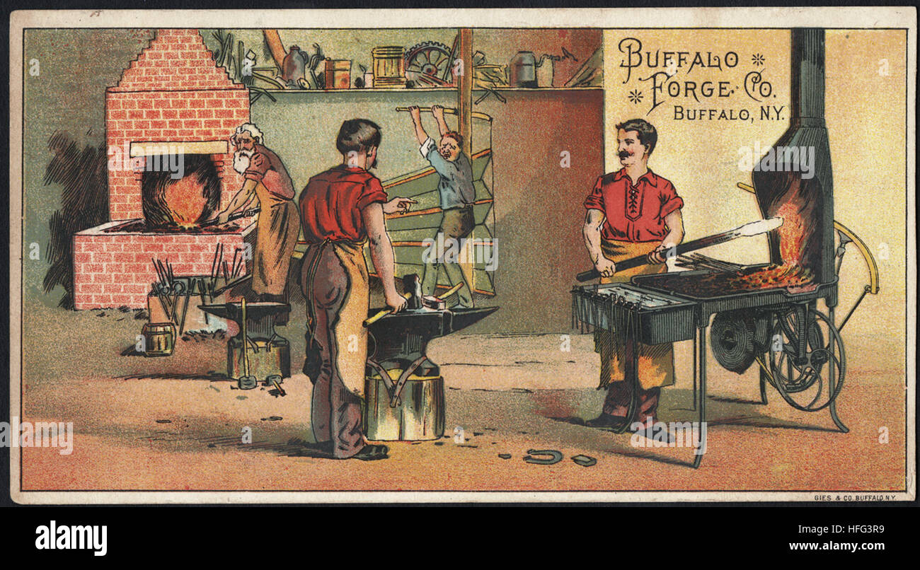 Agriculture Trade Cards - Buffalo Forge Co Stock Photo