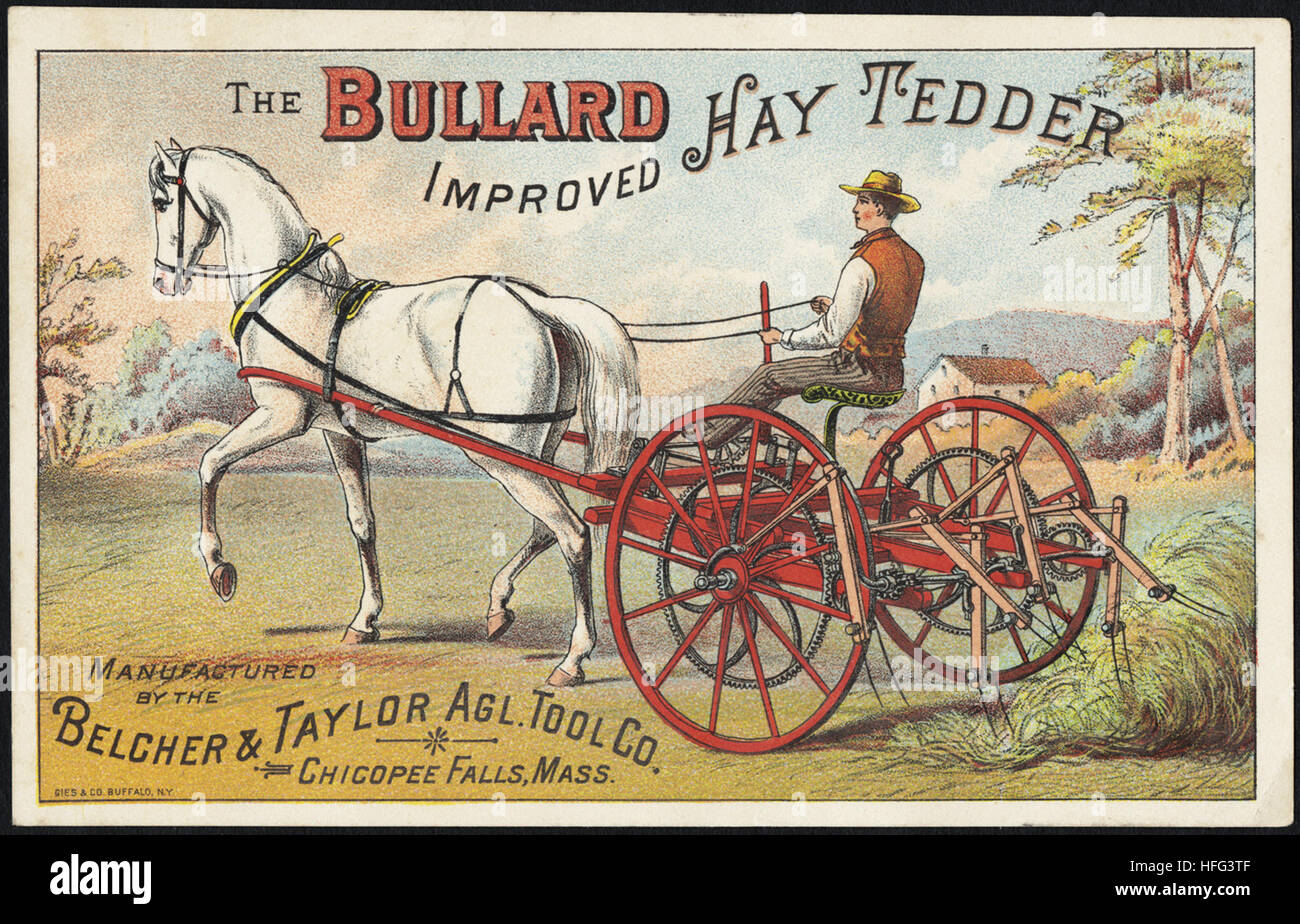 Agriculture Trade Cards - The Bullard Improved Hay Tedder Stock Photo