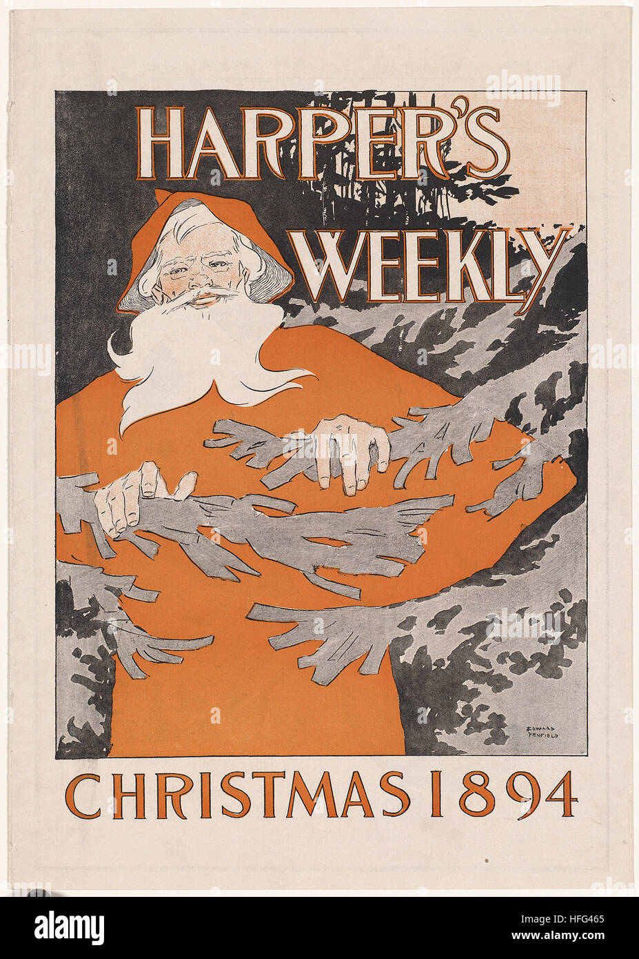 Harper's Weekly, Christmas 1894 Stock Photo