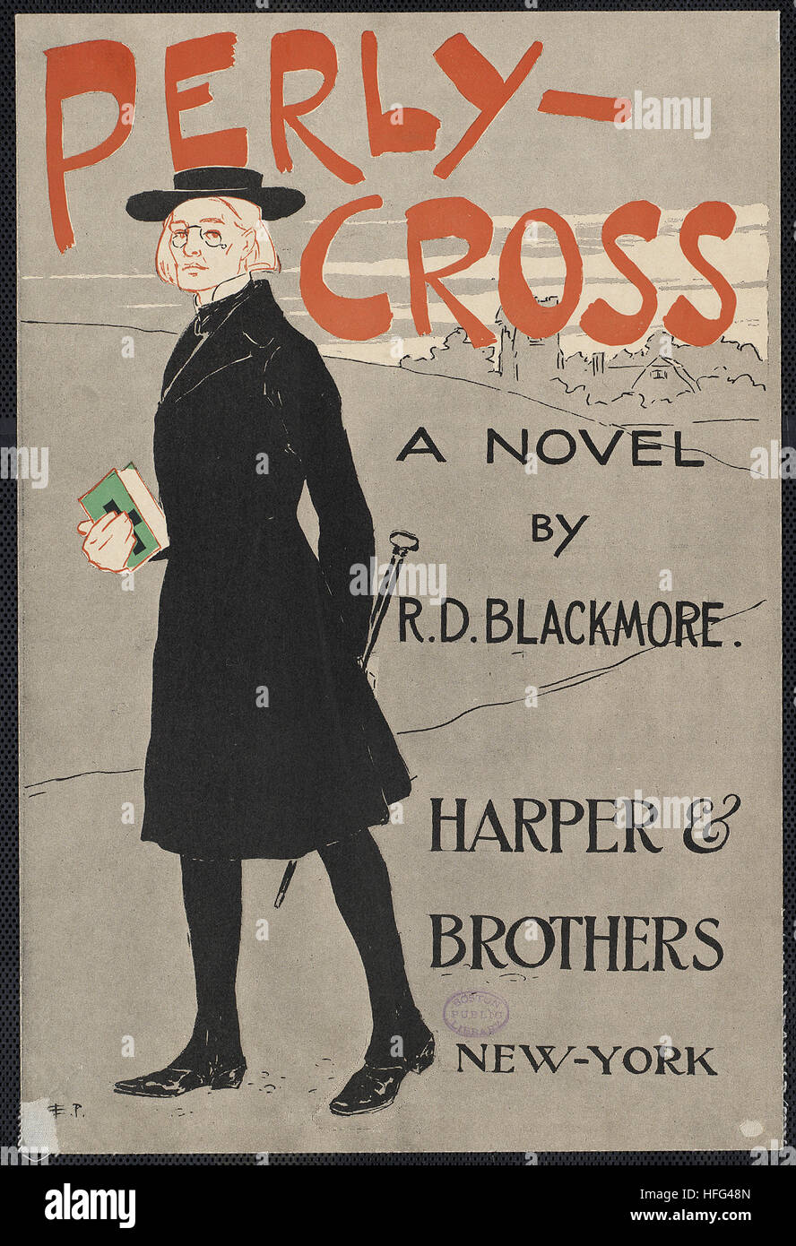 Perly-Cross, a novel by R. D. Blackmore. Stock Photo