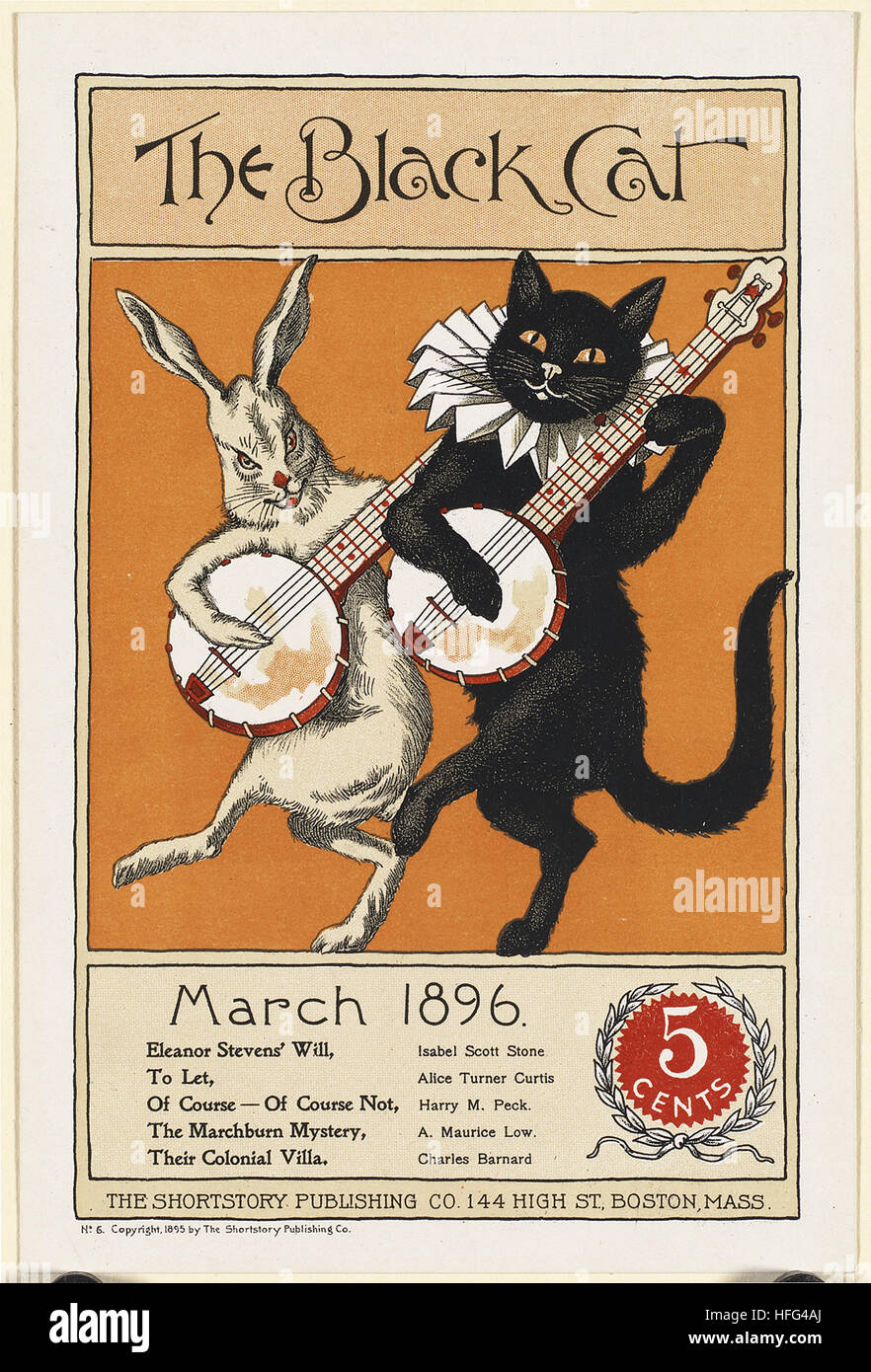 The black cat, March 1896. Stock Photo